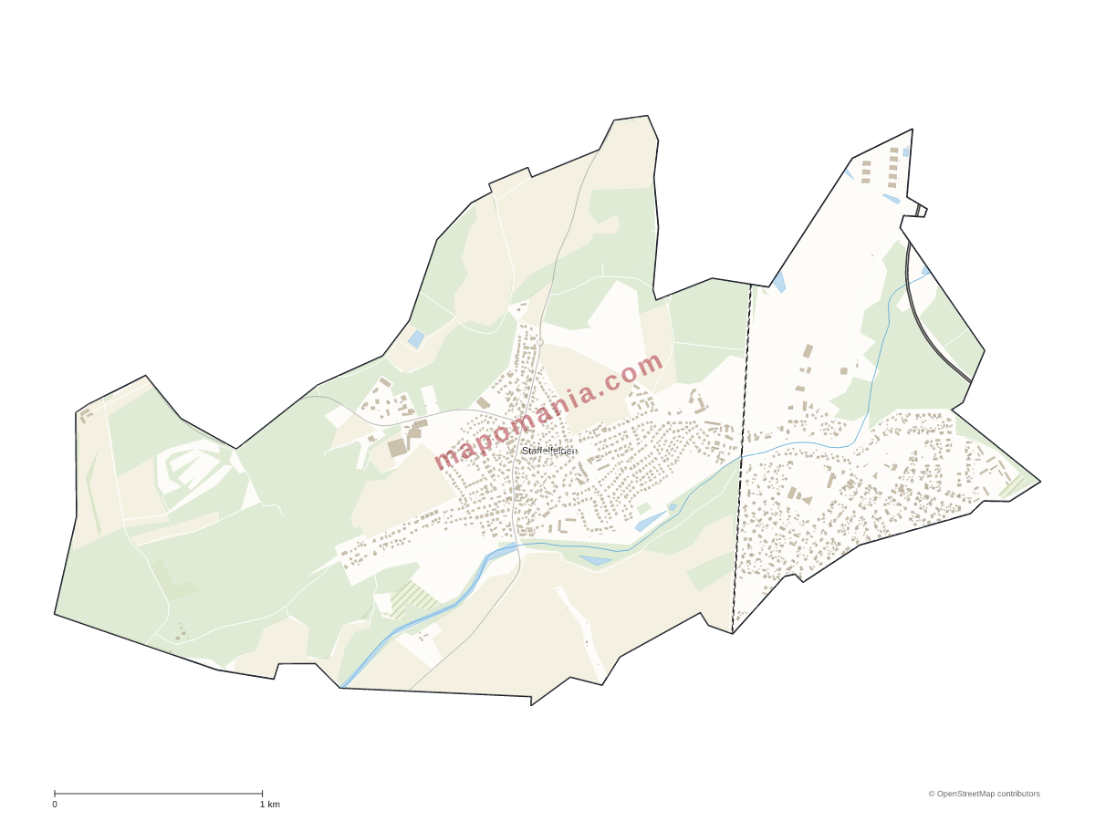 Carte de Staffelfelden à personnaliser