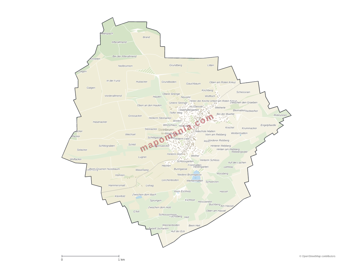 Carte de Steinbrunn-le-Haut à personnaliser