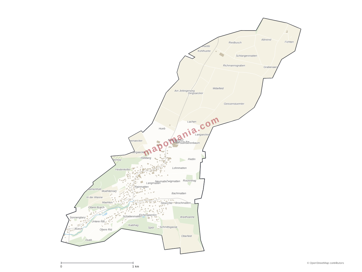 Carte de Steinsoultz à personnaliser