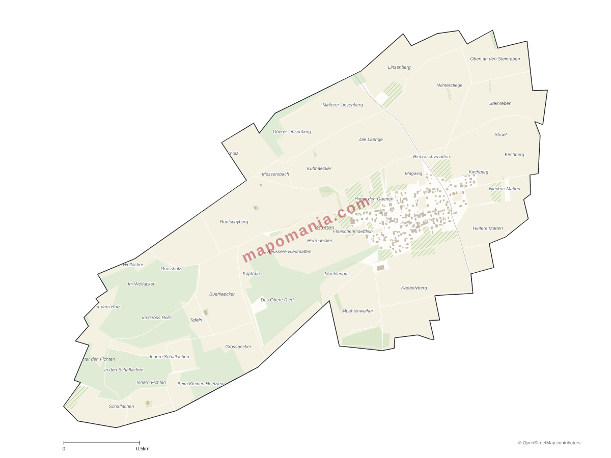 Carte de Stetten à personnaliser