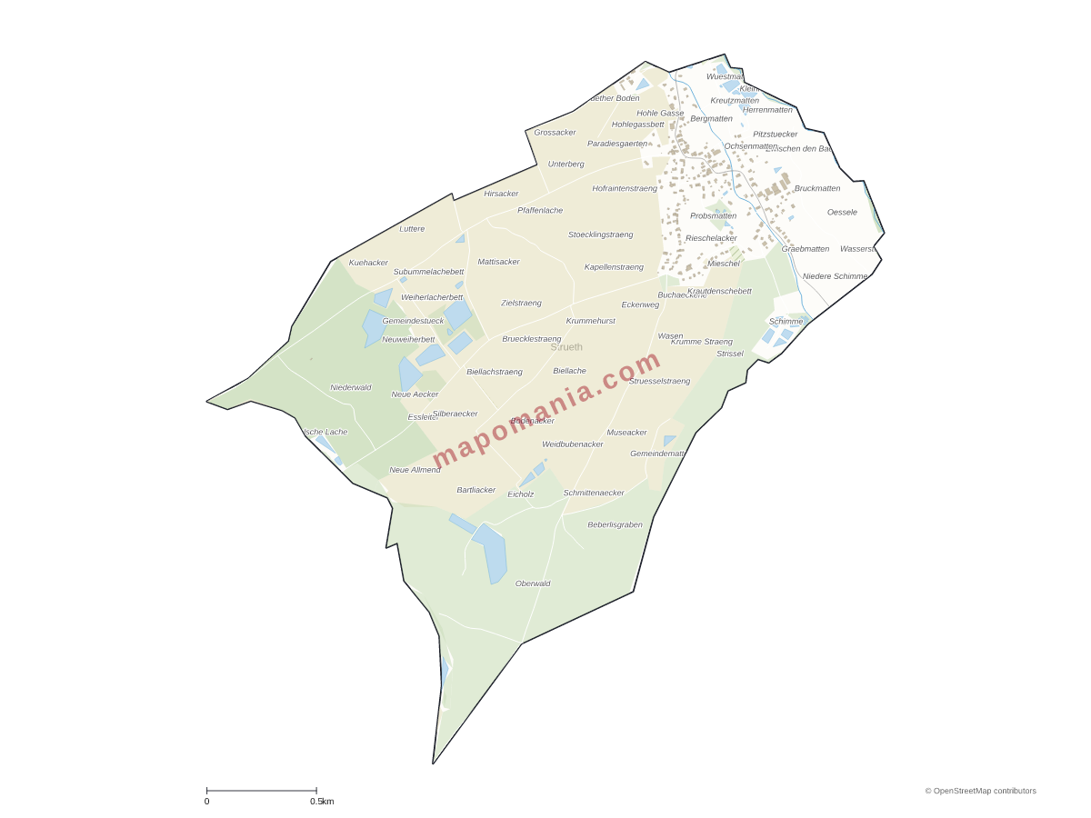 Carte de Strueth à personnaliser