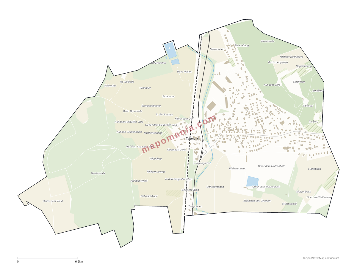 Carte de Tagolsheim à personnaliser