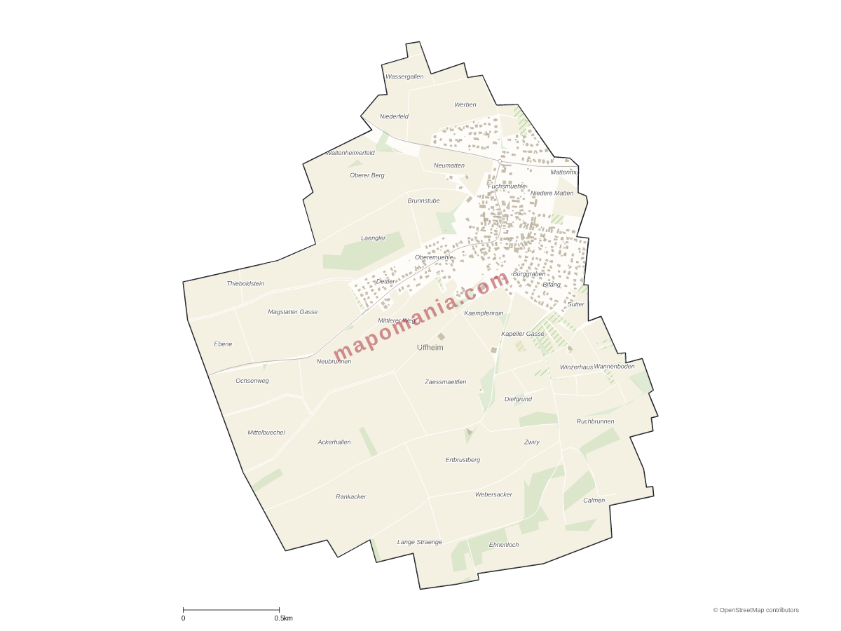 Carte de Uffheim à personnaliser