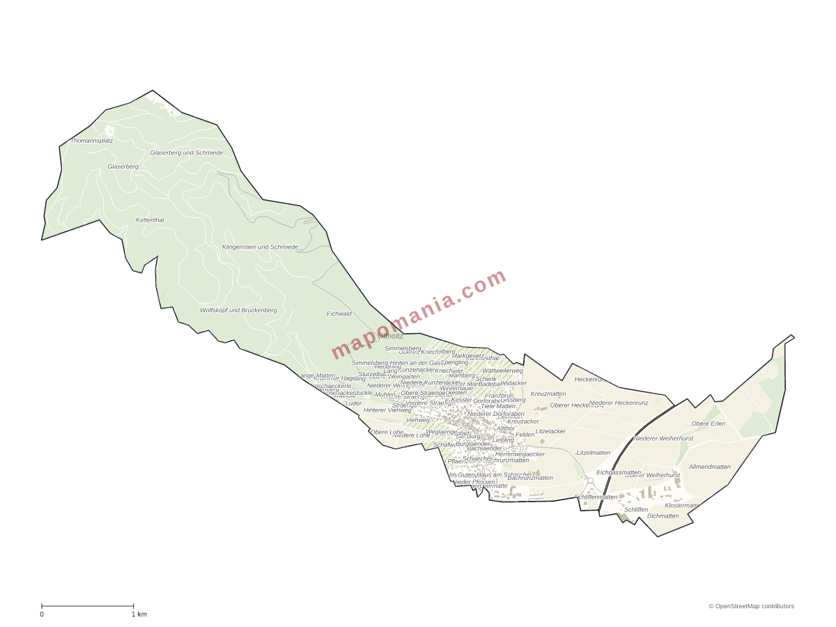 Carte de Uffholtz à personnaliser