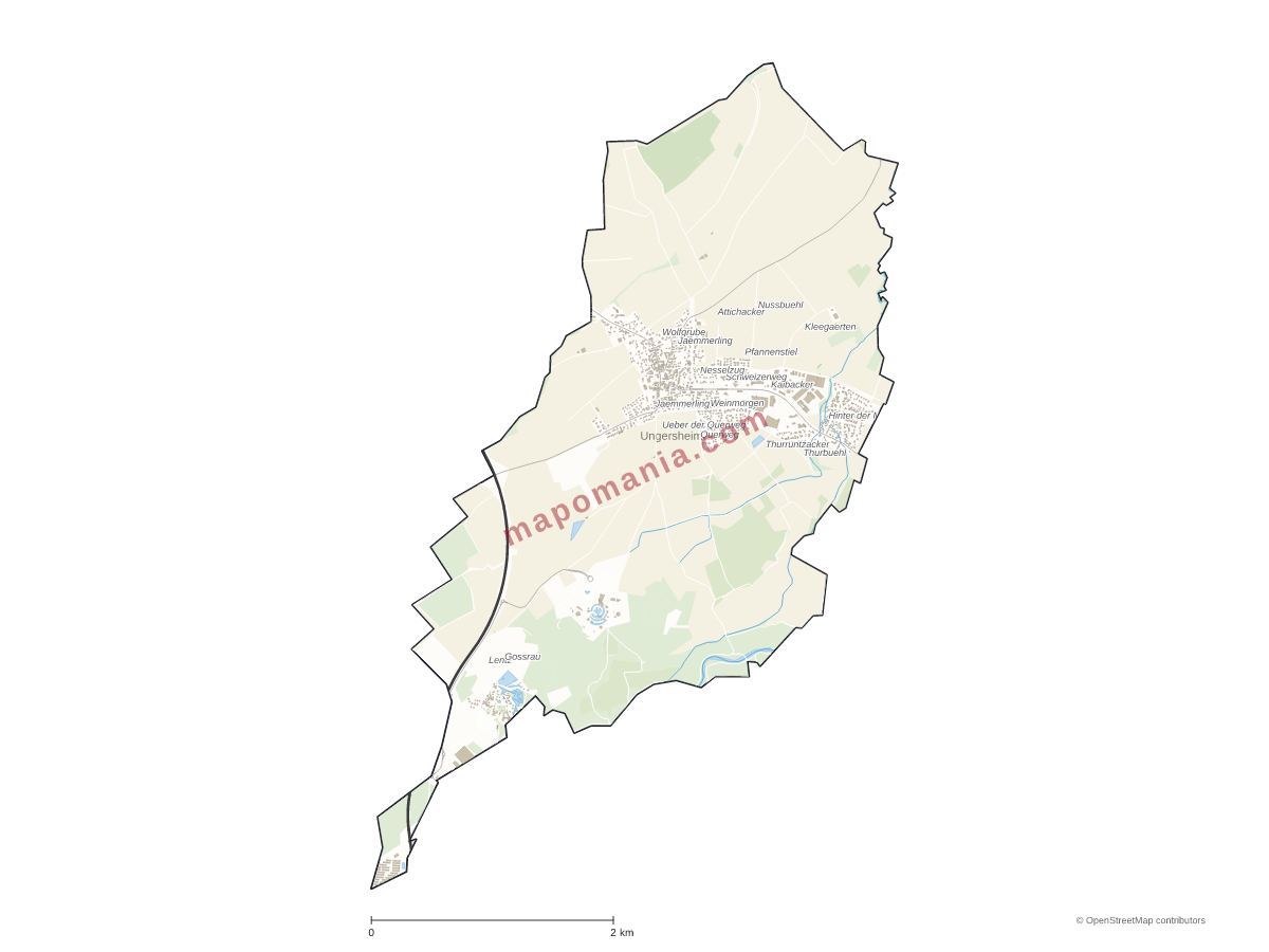 Carte de Ungersheim à personnaliser