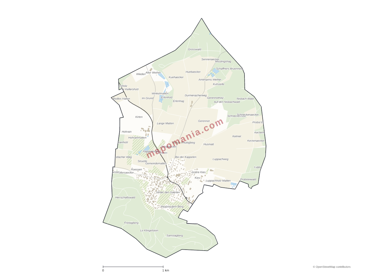 Carte de Vieux-Ferrette à personnaliser