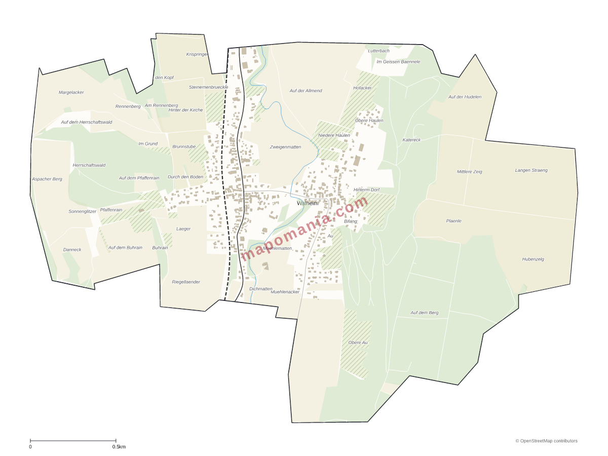 Carte de Walheim à personnaliser