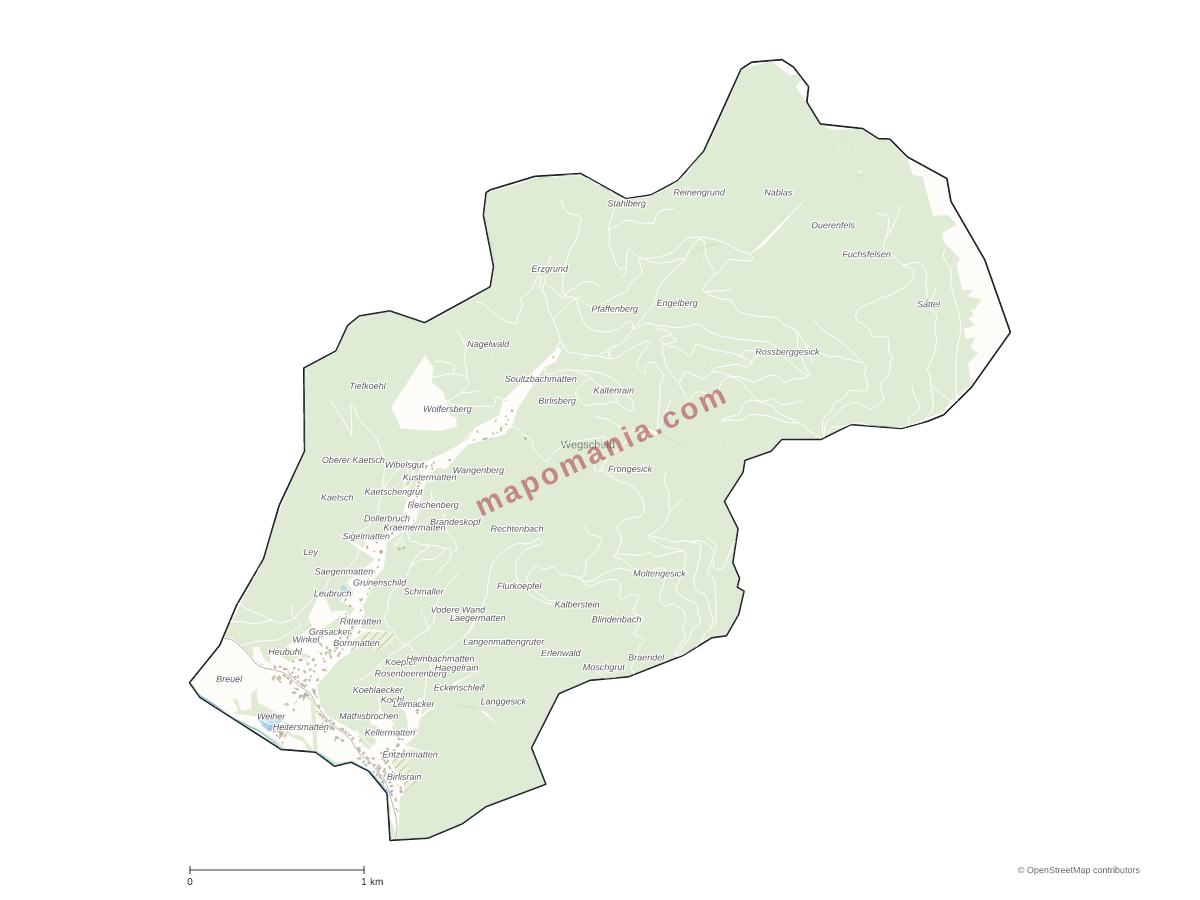 Carte de Wegscheid à personnaliser