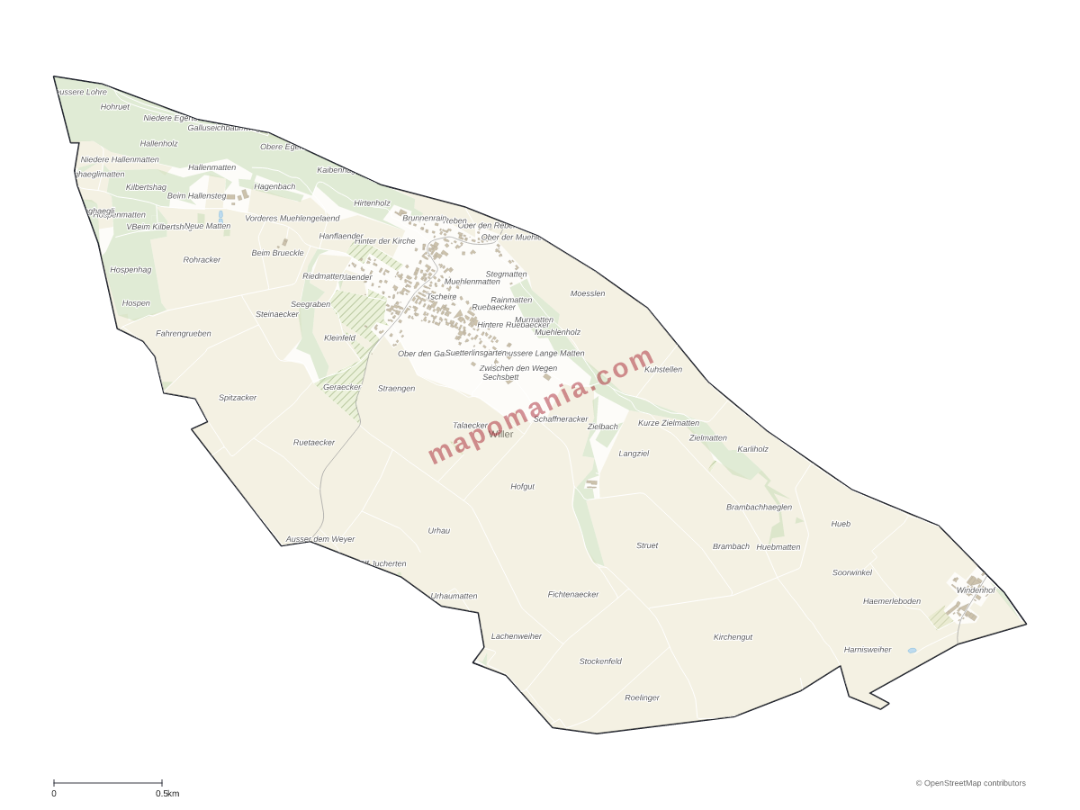 Carte de Willer à personnaliser