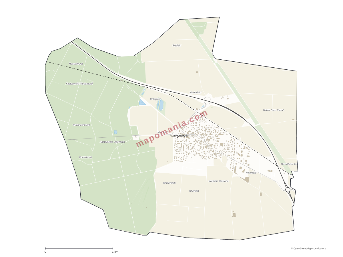 Carte de Wolfgantzen à personnaliser