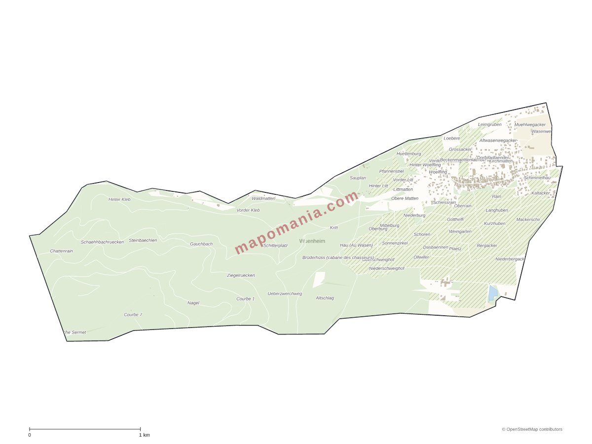 Carte de Wuenheim à personnaliser