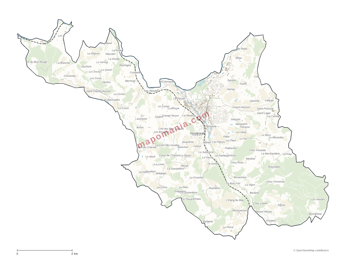 Carte de Amplepuis à personnaliser