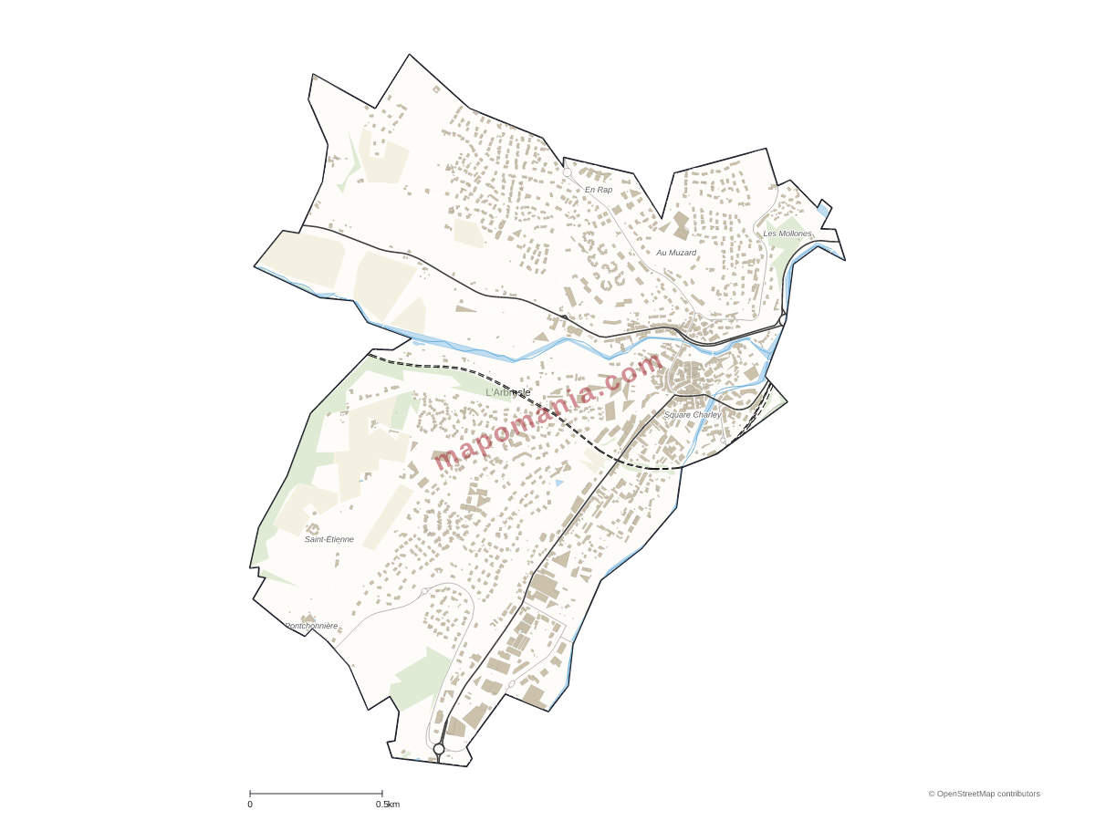 Carte de L'Arbresle à personnaliser