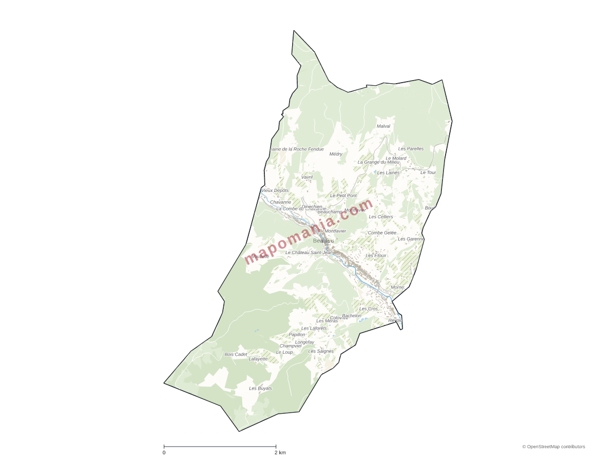 Carte de Beaujeu à personnaliser