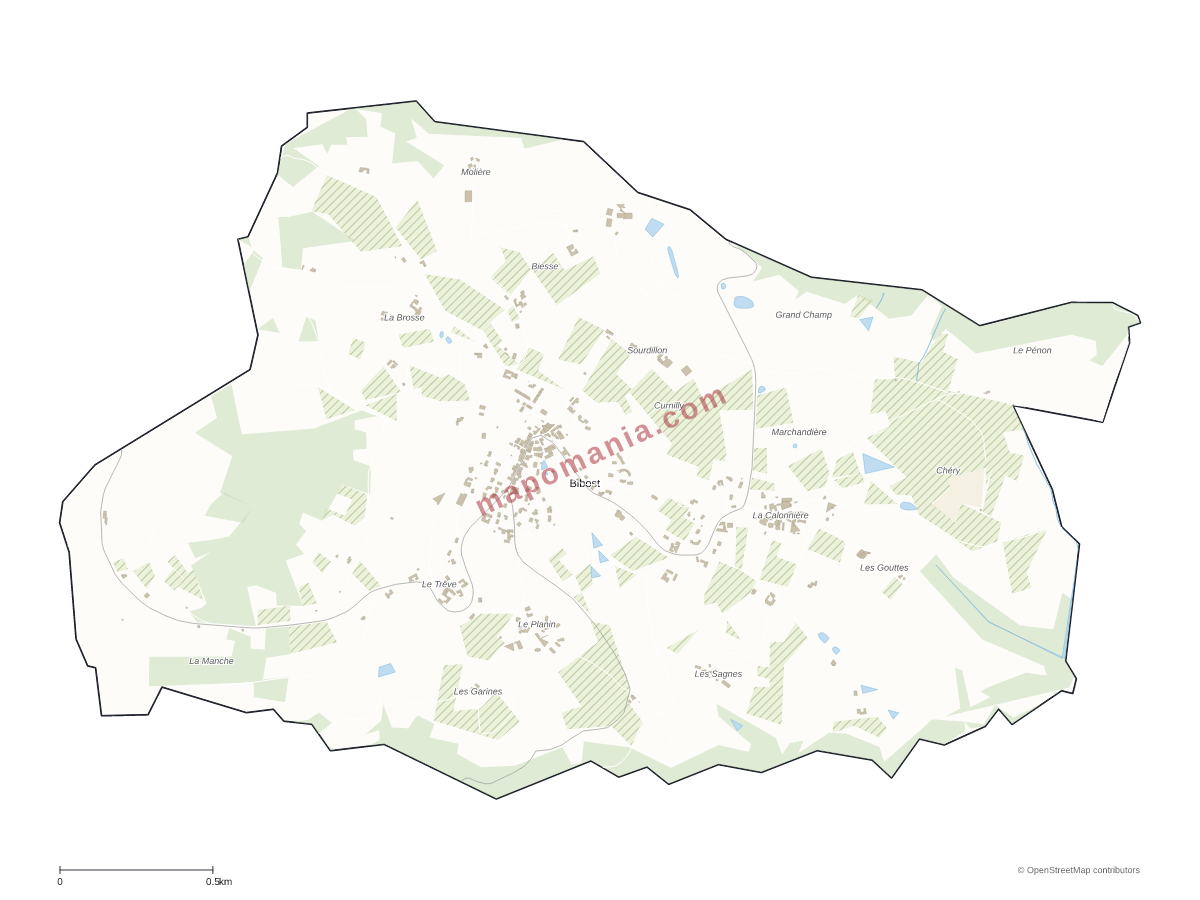 Carte de Bibost à personnaliser
