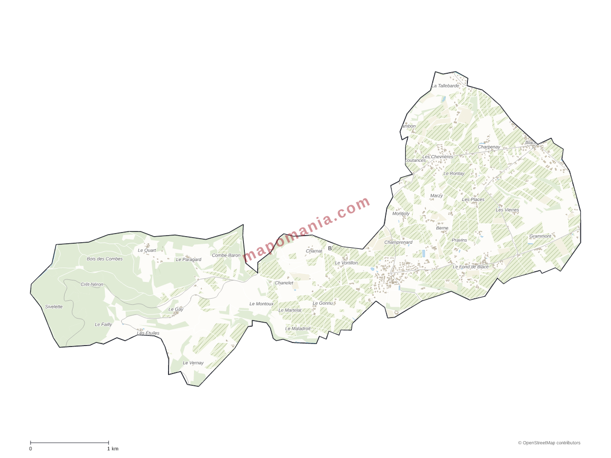 Carte de Blacé à personnaliser