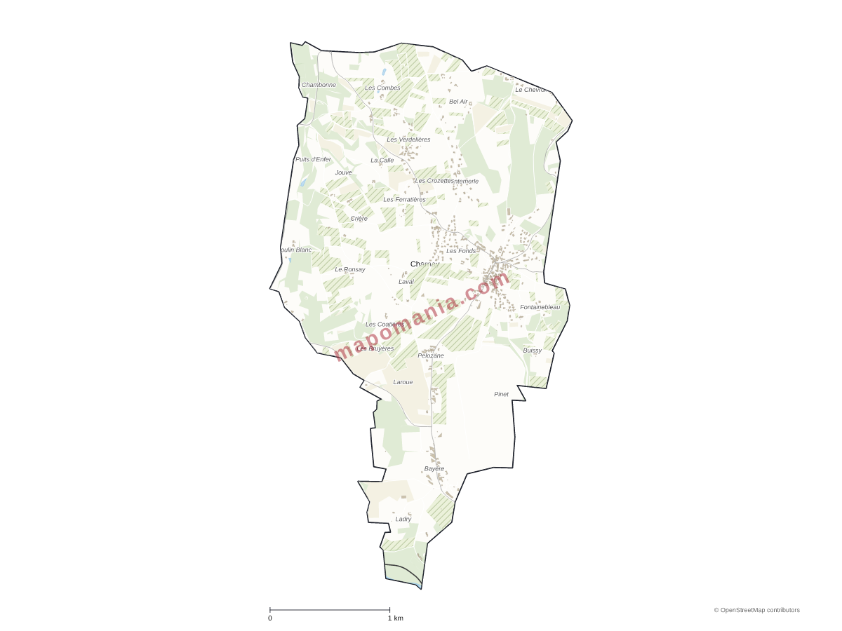 Carte de Charnay à personnaliser