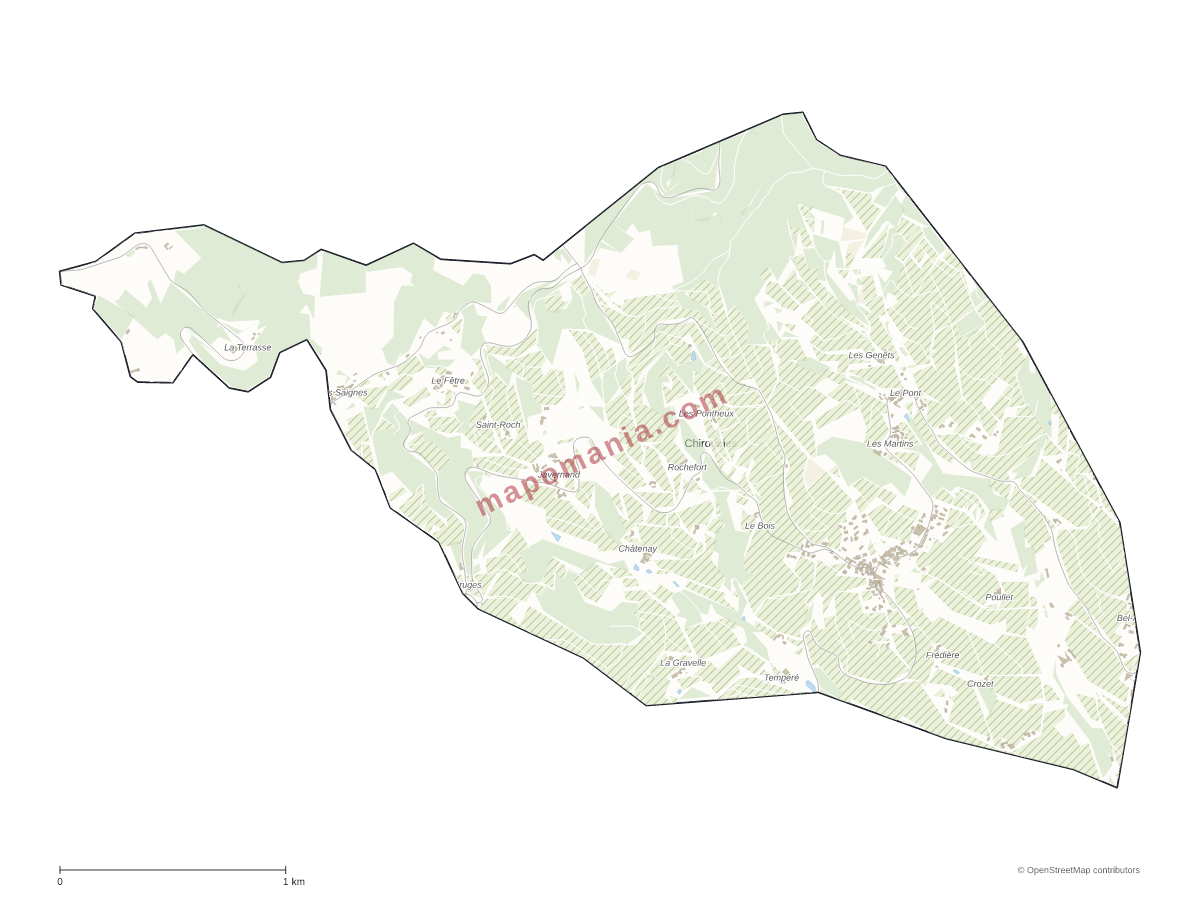 Carte de Chiroubles à personnaliser