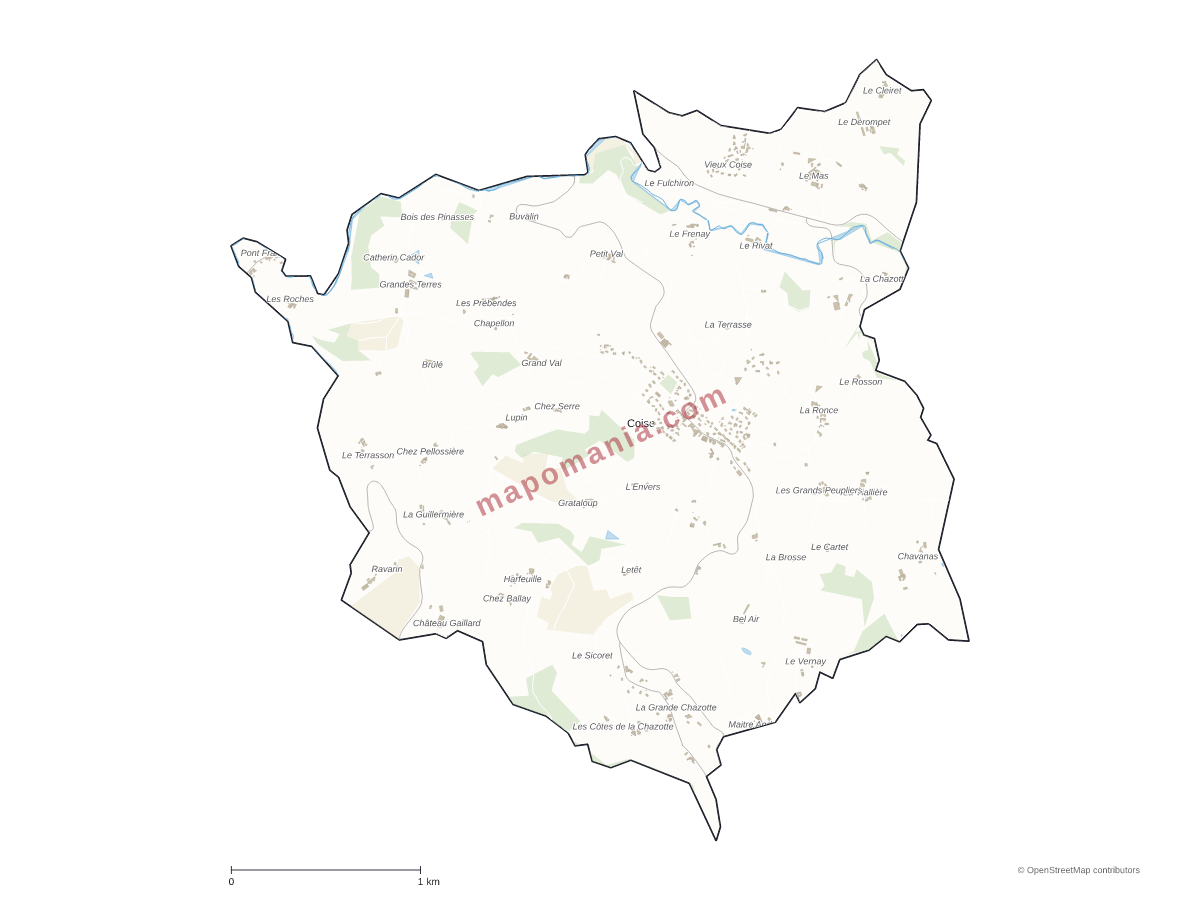 Carte de Coise à personnaliser