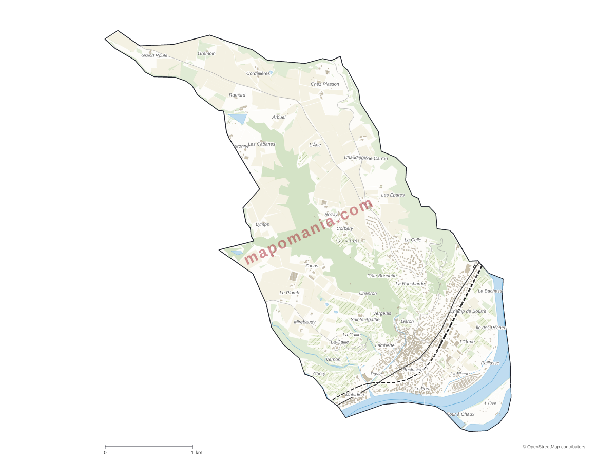 Carte de Condrieu à personnaliser