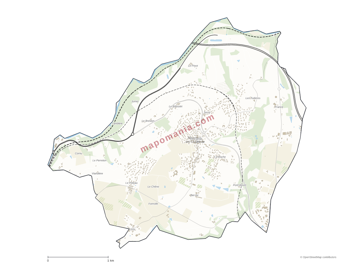 Carte de Fleurieux-sur-l'Arbresle à personnaliser