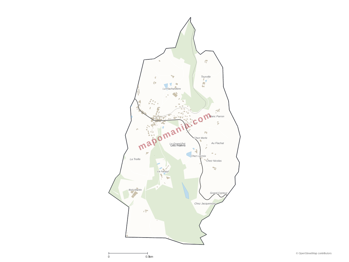 Carte de Les Halles à personnaliser