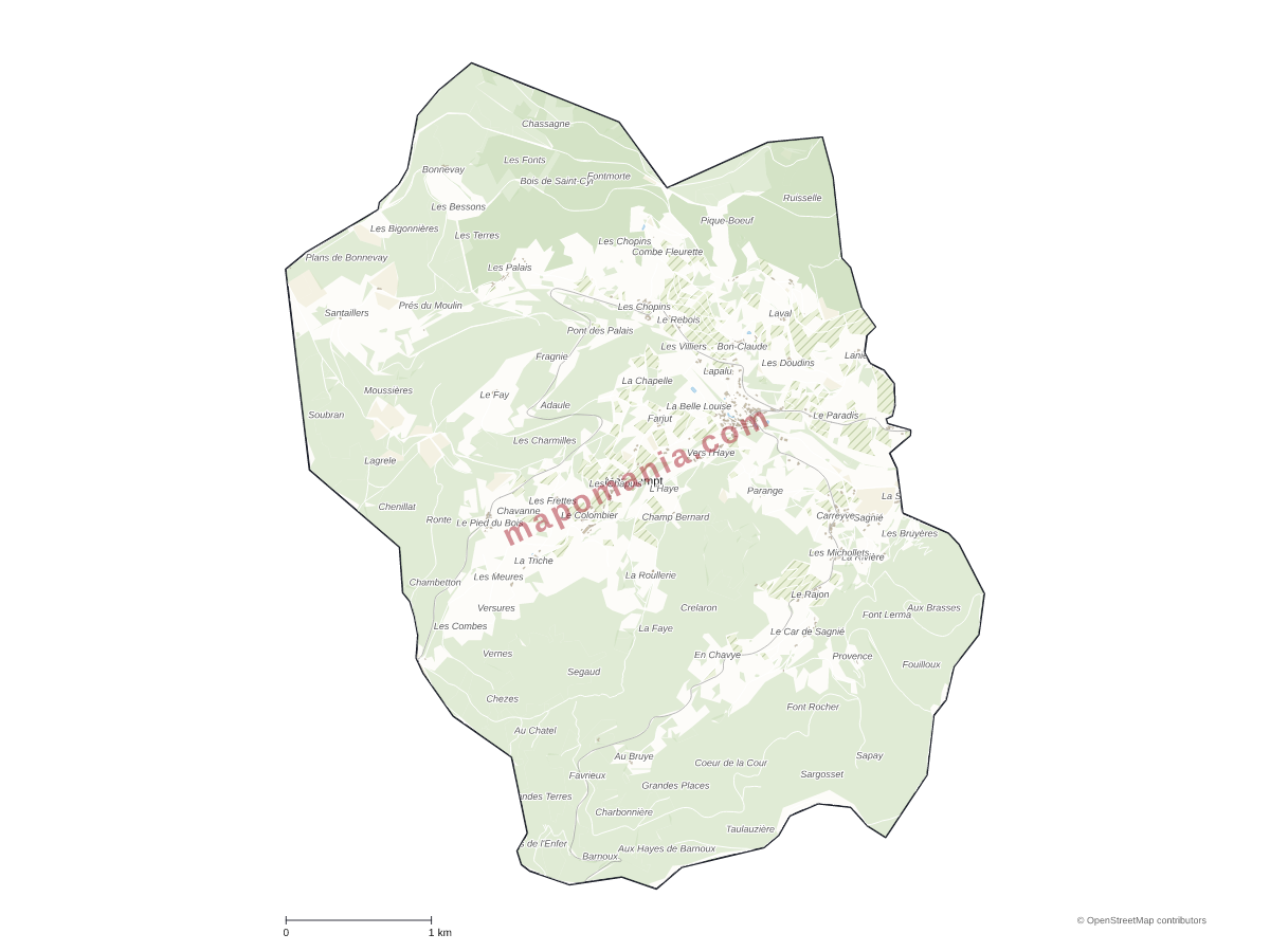 Carte de Marchampt à personnaliser