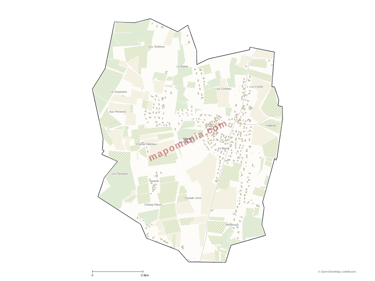 Carte de Marcy à personnaliser