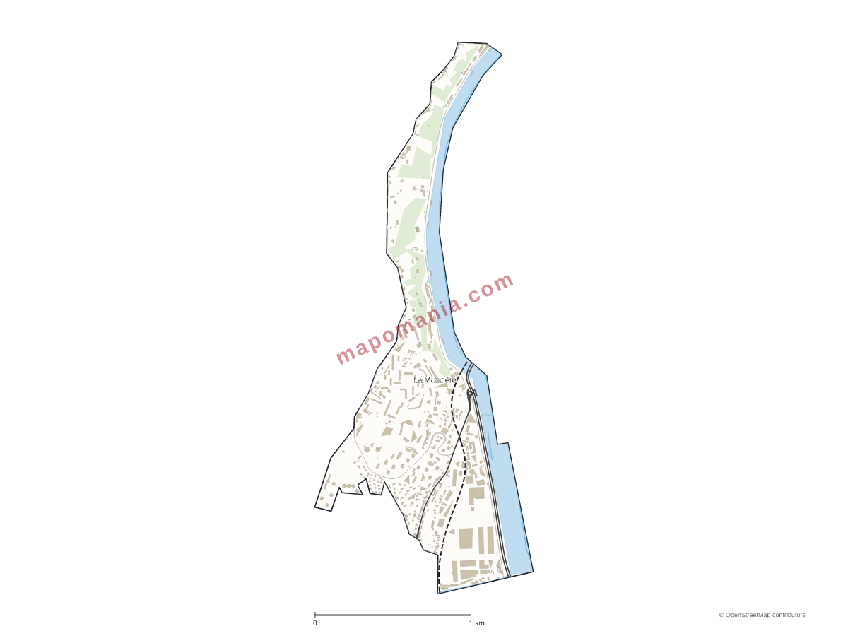 Carte de La Mulatière à personnaliser