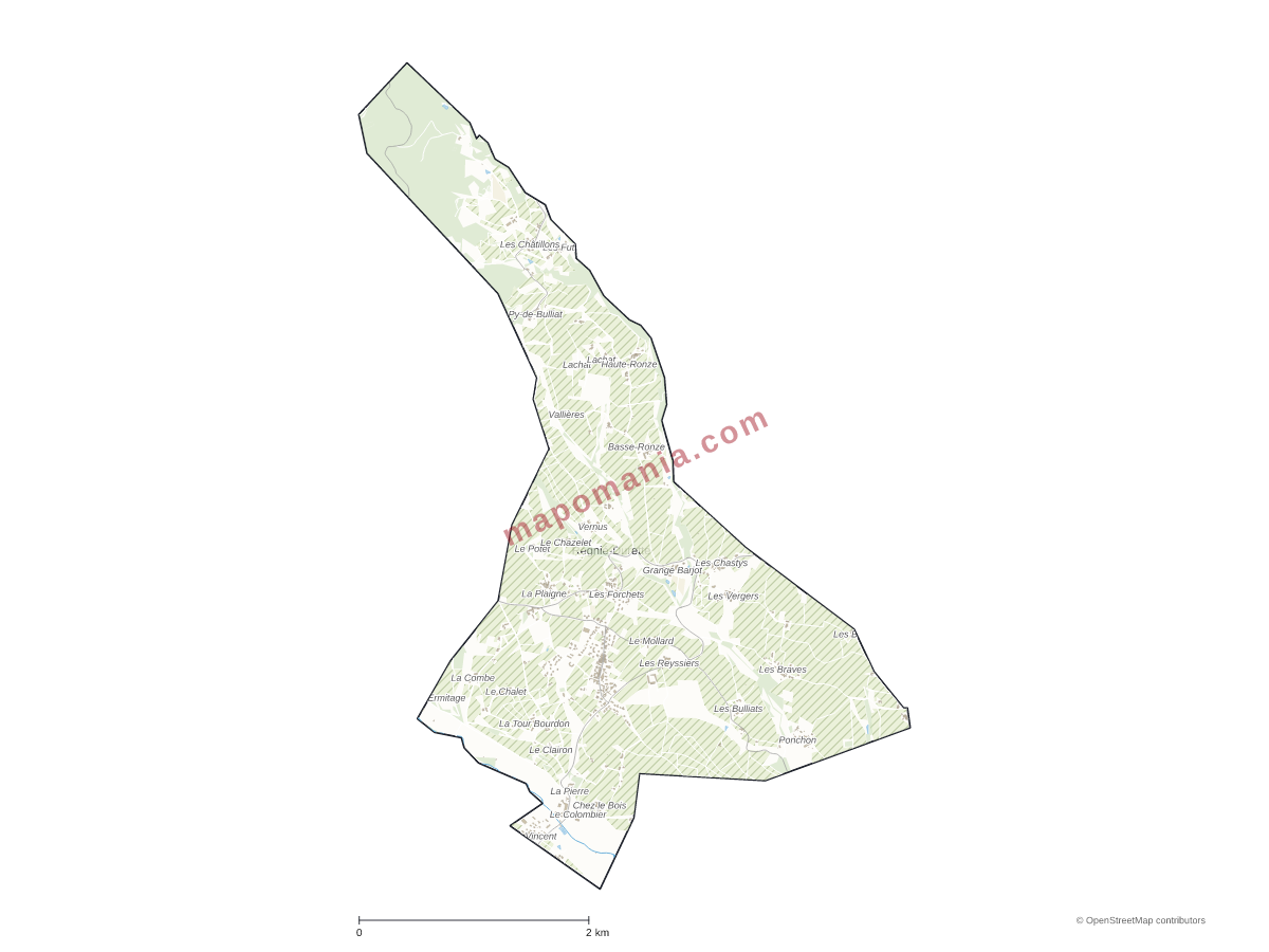 Carte de Régnié-Durette à personnaliser