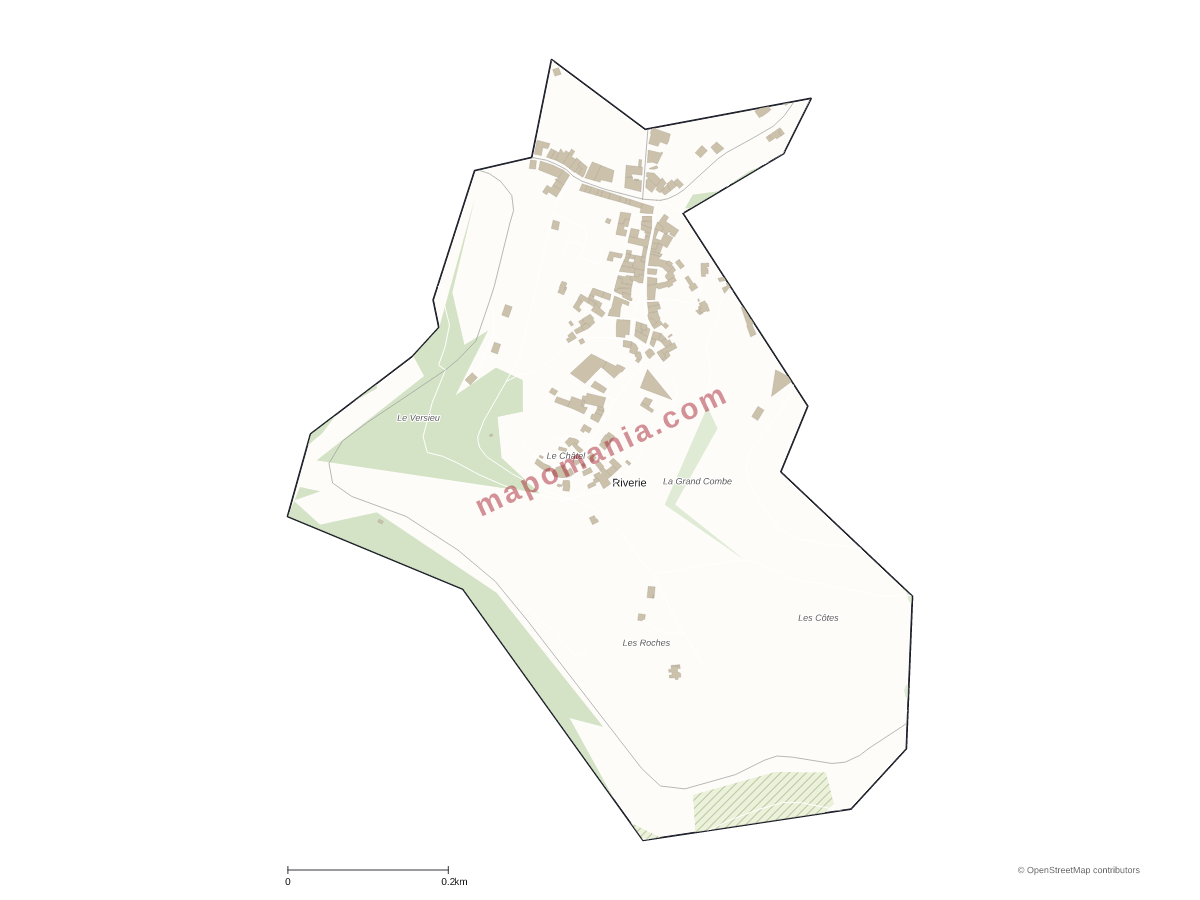 Carte de Riverie à personnaliser