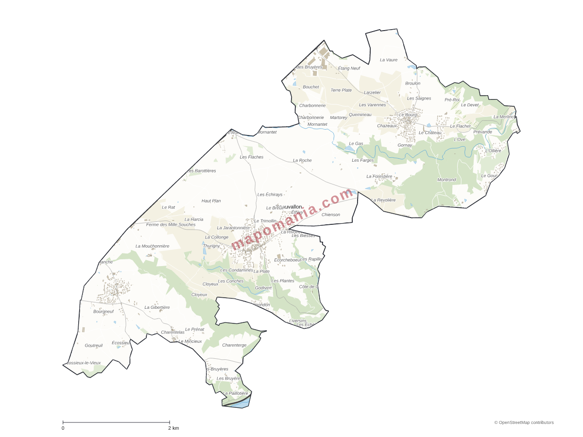 Carte de Beauvallon à personnaliser