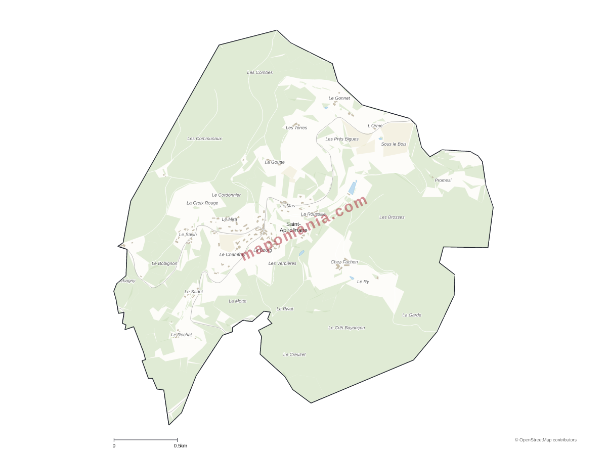 Carte de Saint-Appolinaire à personnaliser
