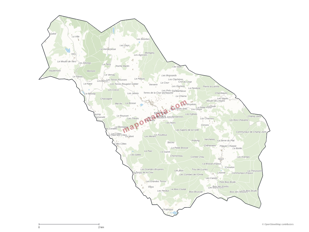 Carte de Saint-Igny-de-Vers à personnaliser