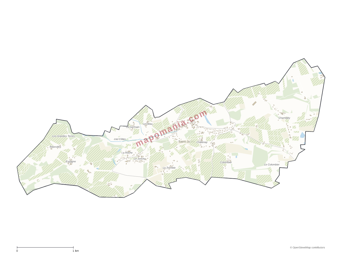 Carte de Saint-Julien à personnaliser