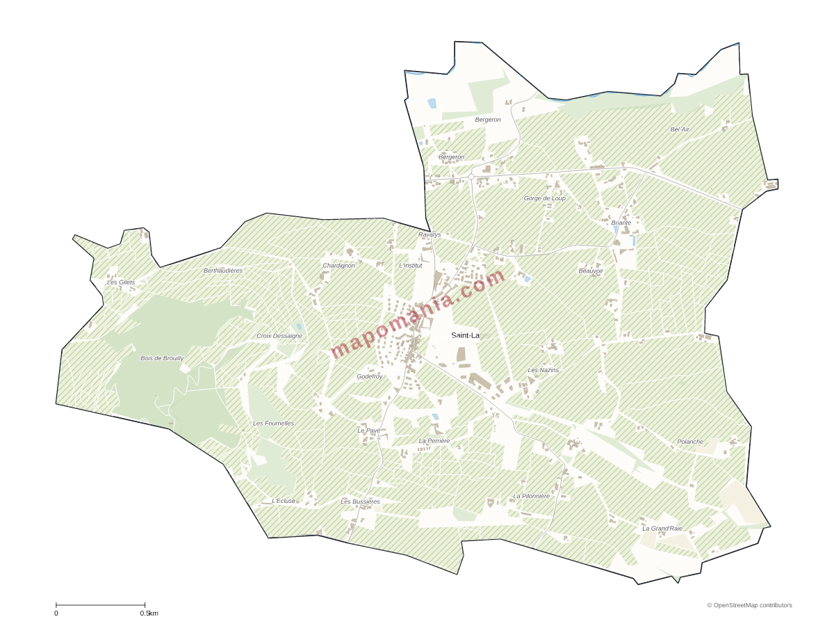 Carte de Saint-Lager à personnaliser