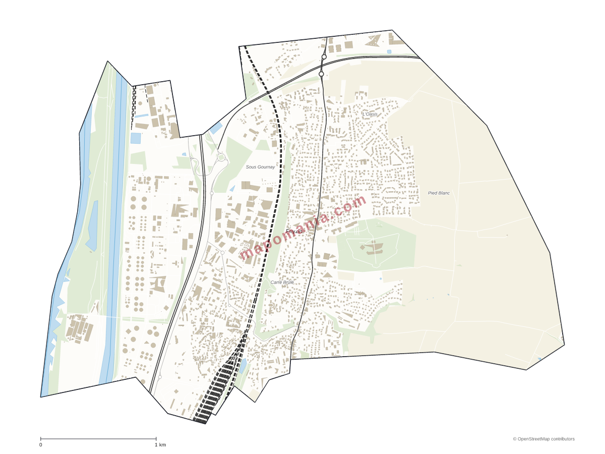 Carte de Feyzin à personnaliser