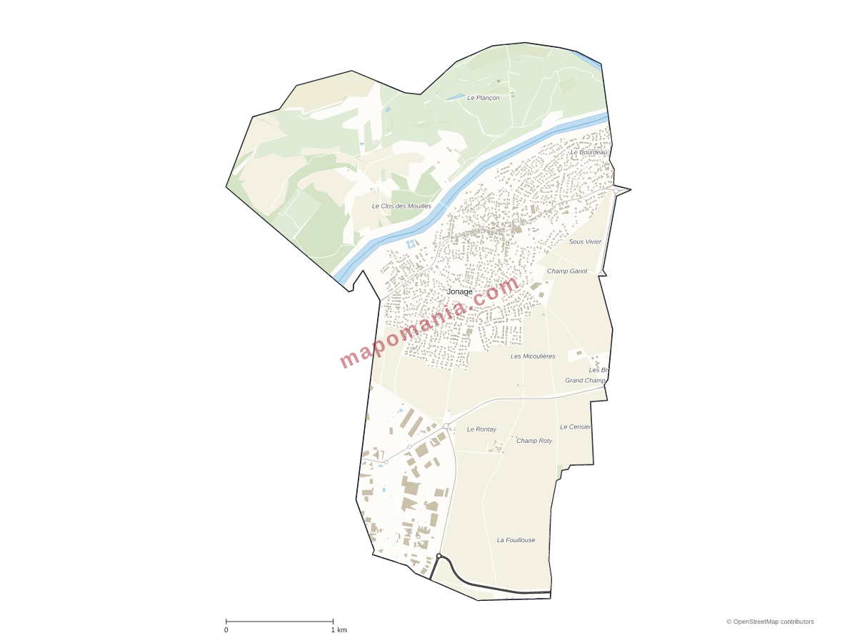 Carte de Jonage à personnaliser