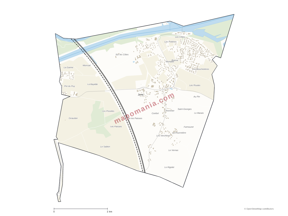 Carte de Jons à personnaliser