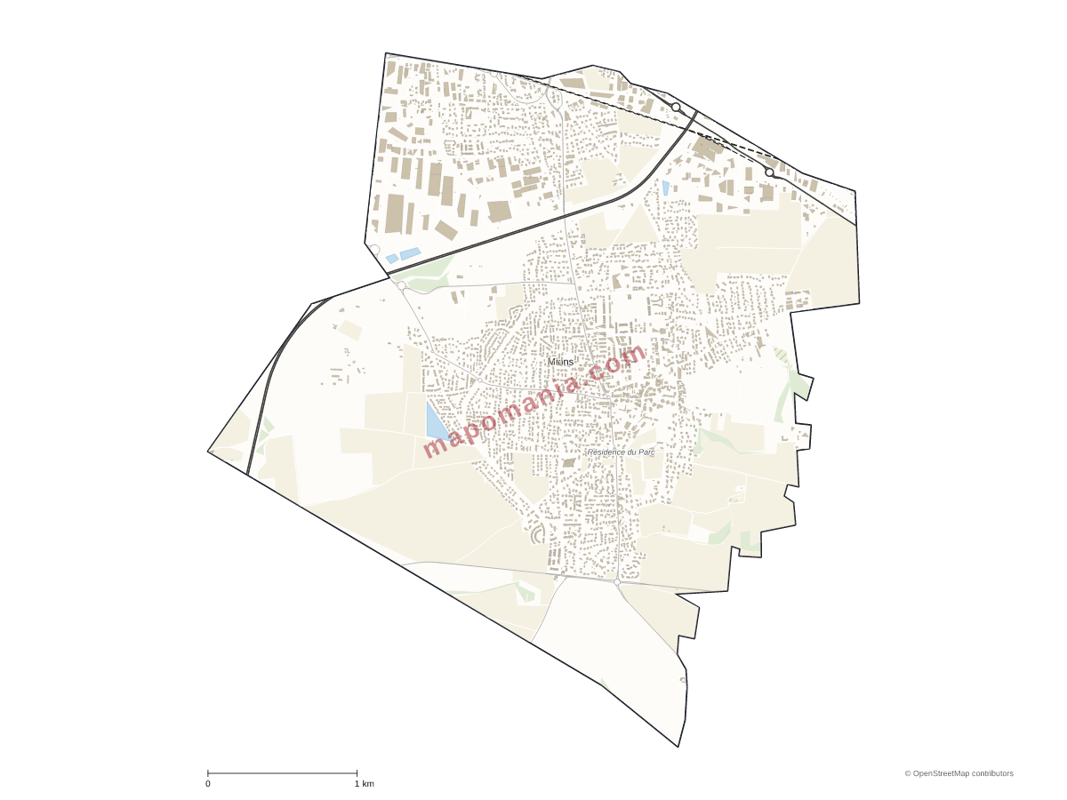 Carte de Mions à personnaliser