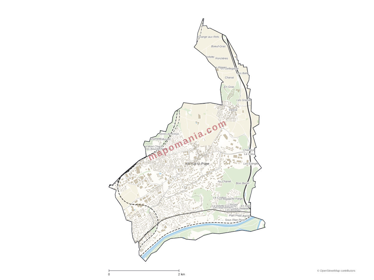 Carte de Rillieux-la-Pape à personnaliser