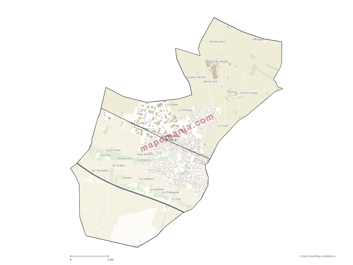 Carte de Saint-Bonnet-de-Mure à personnaliser