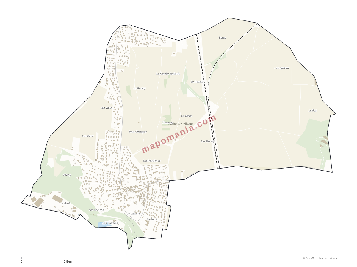 Carte de Sathonay-Village à personnaliser