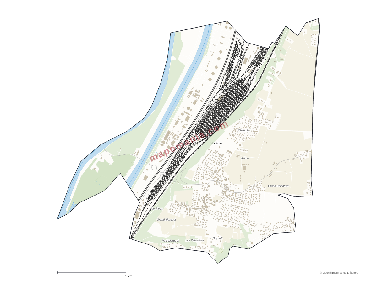 Carte de Solaize à personnaliser