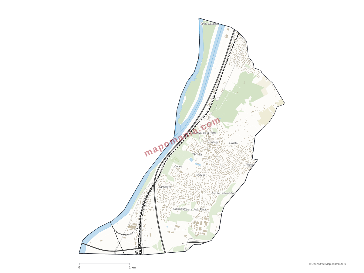 Carte de Ternay à personnaliser
