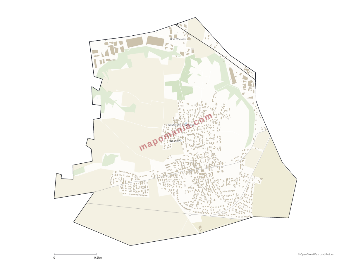 Carte de Toussieu à personnaliser