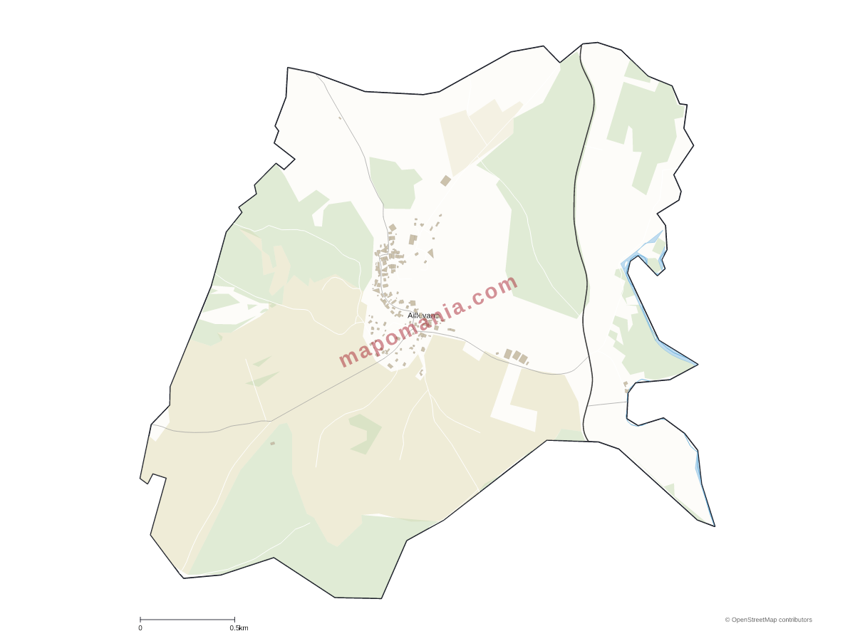 Carte de Aillevans à personnaliser