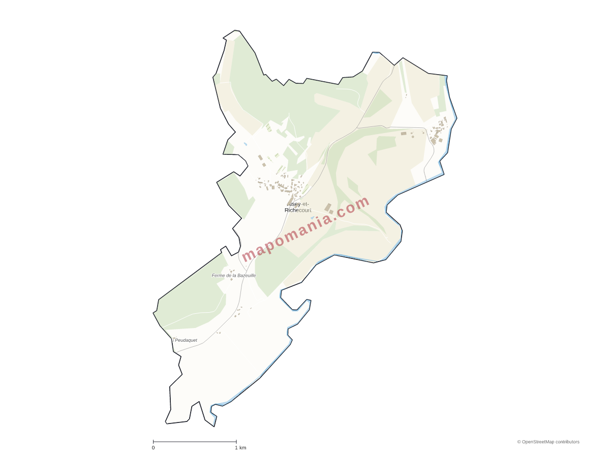 Carte de Aisey-et-Richecourt à personnaliser