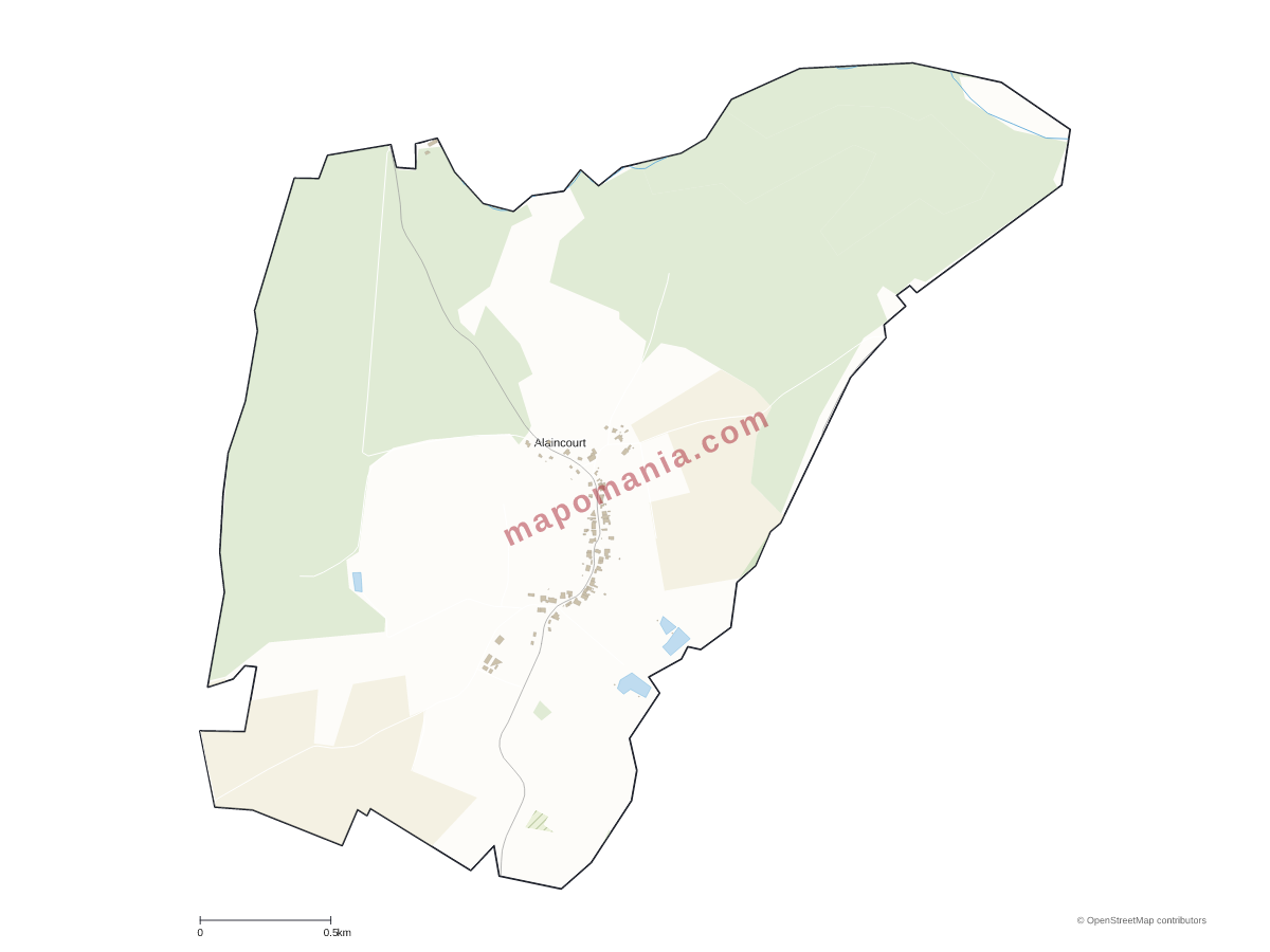 Carte de Alaincourt à personnaliser