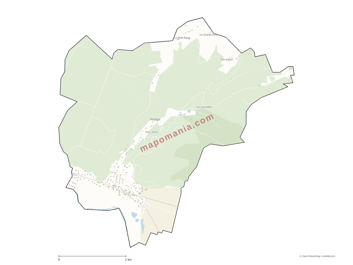 Carte de Amage à personnaliser